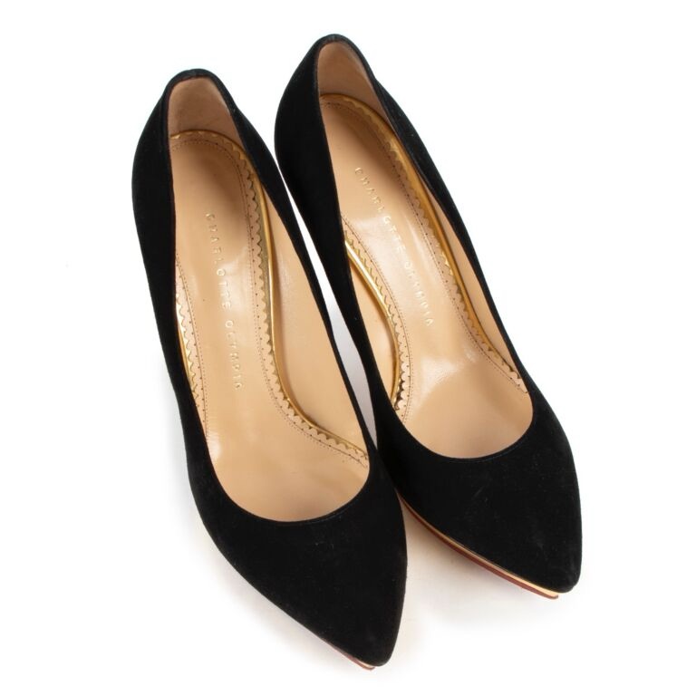 Charlotte Olympia Suede Dotty 125